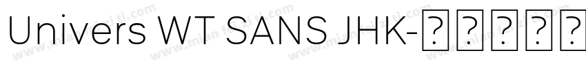 Univers WT SANS JHK字体转换